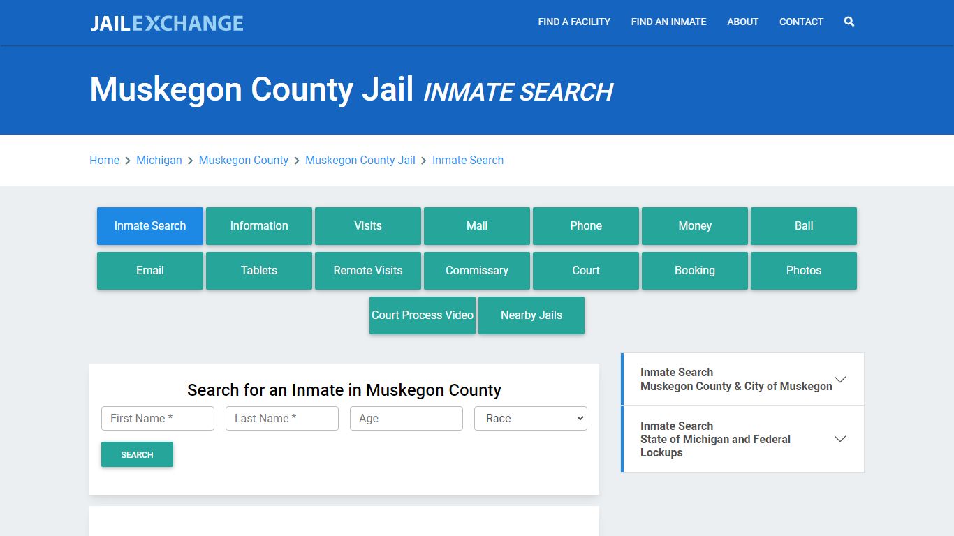 Muskegon County Jail, MI Inmate Search: Roster & Mugshots